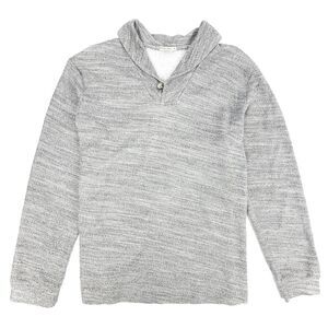 MARINE LAYER Mens XL Cotton Shawl Collar Beach Pullover Sweater Heatherd Gray
